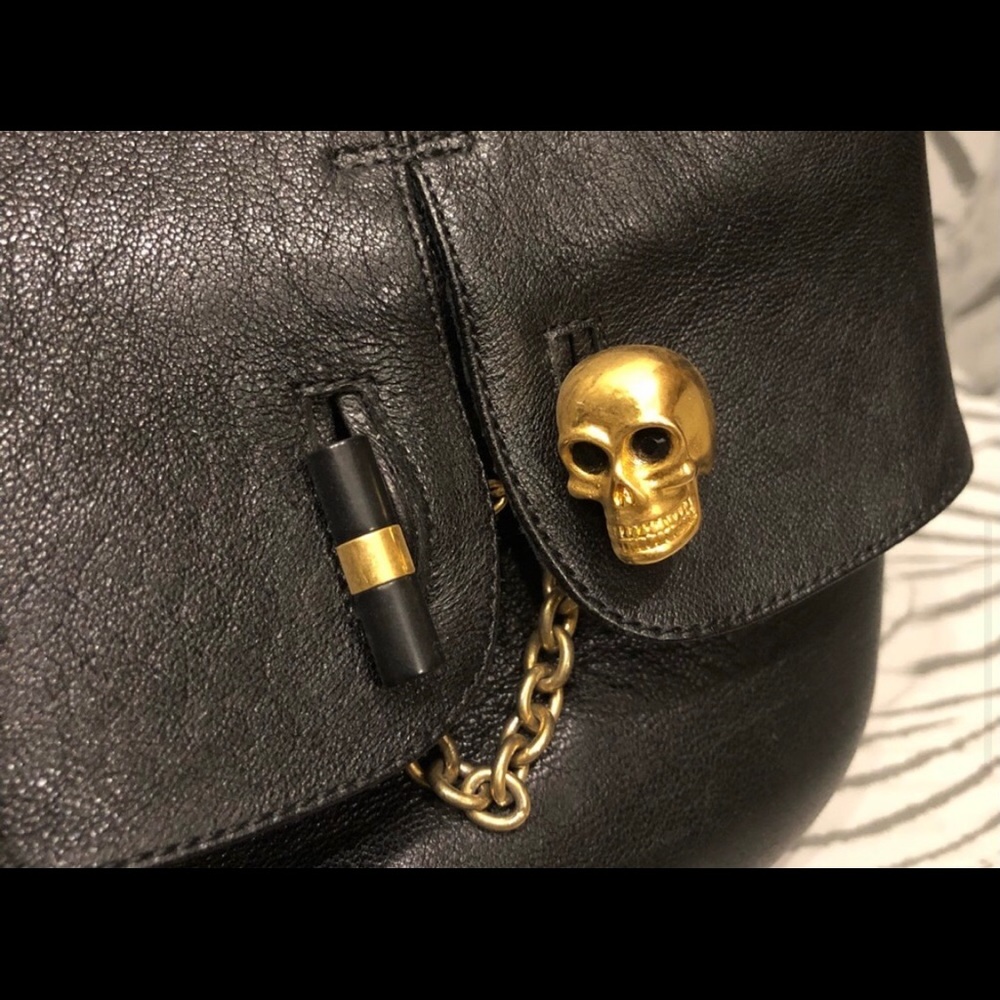 Alexander McQueen black skull riding boots